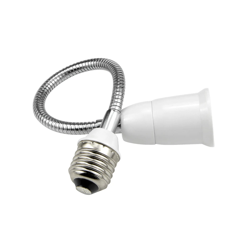 E27 Lamp Holder 16//20/30/35/50/60cm Flexible E27 to E27 LED Bulb Extension Lamp Base Holder LED Light Socket Converter Fitting