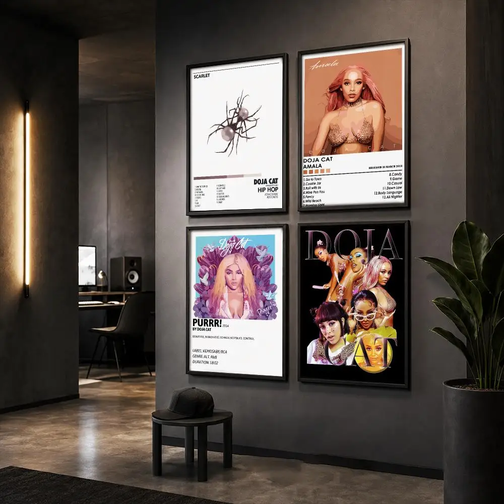 Newly Pop Rapper D-Doja Cat Single Poster HD Home Wall Stickers House Hallway Living Room Bedroom Bar Office Decor Art Prints