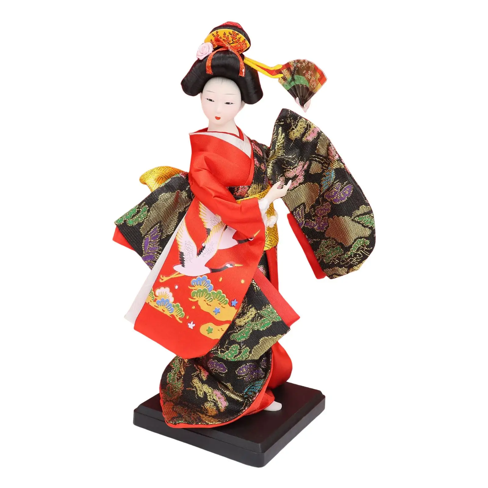 Japanese Geisha Female Statue 9 inch Handcraft Novelty Collectible Figurine for Table Home Office Shelf Kids Gift Decor