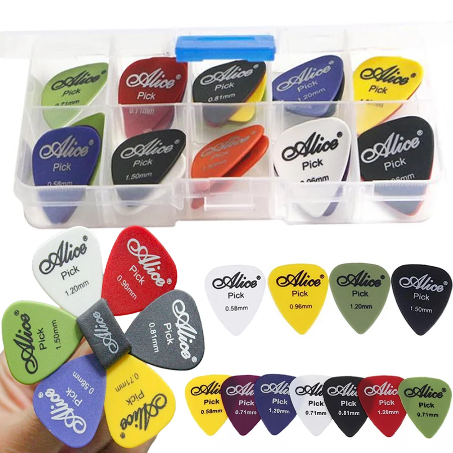 30/50pcs Boxed Guitar Picks Multisize Stage Performance Plectrum Bass Ukulele String Instrument Supplies for Music Lover XJM
