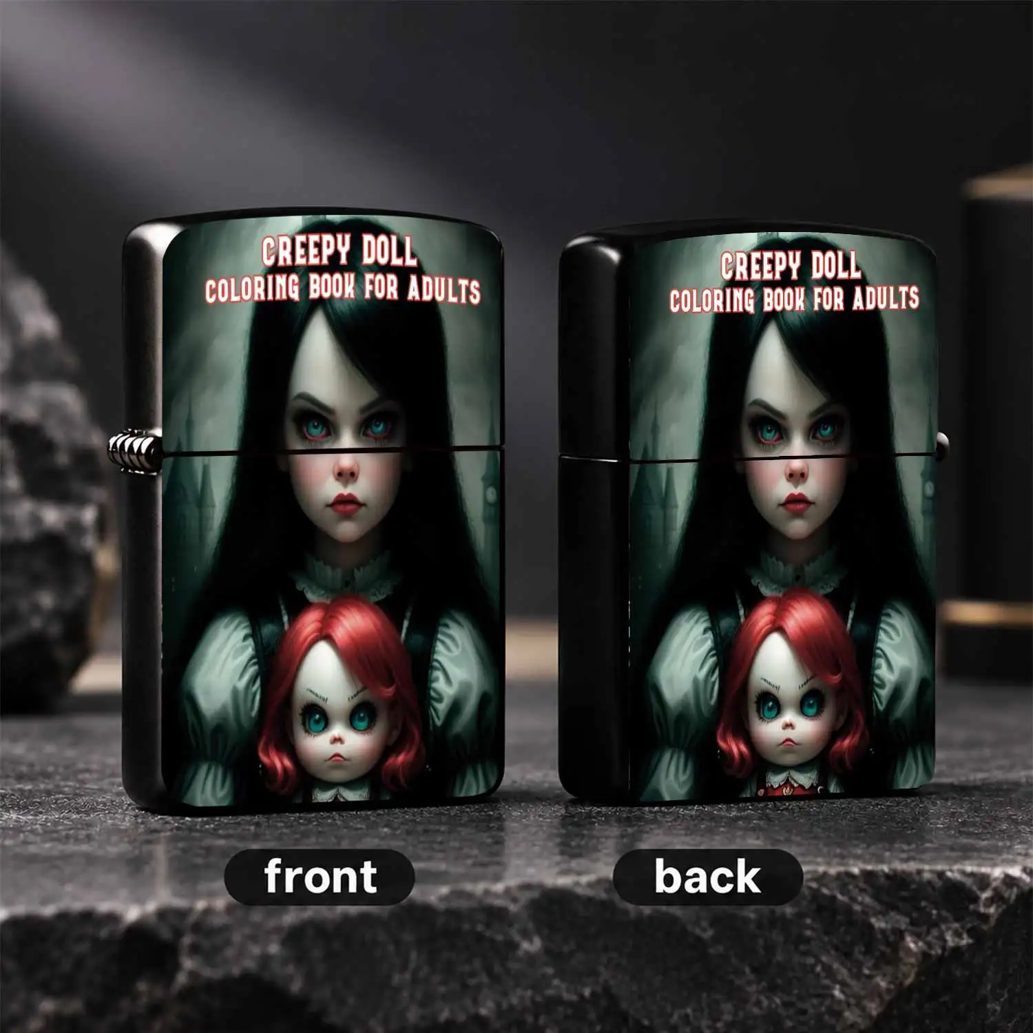 Creepy Doll Themed Portable Igniter, Gothic Spooky Aesthetic Daily Use Accessory, Ideal For Outdoor Camping, Casual Carry, Unique Decorative Gift For Friends, Stylish Novelty Item With Dark Retro Vibe For All Scenarios A Humorous And Intere
