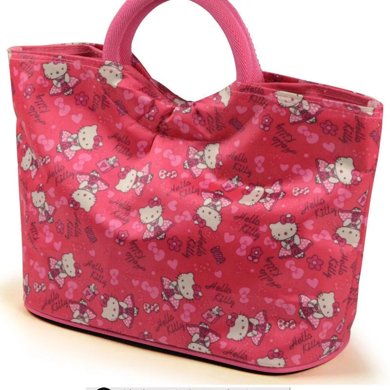 

Sweet Hello Kitty Anime Kawaii Sanrio Children Lunch Box Storage Bag Cute Cartoon Handbag Shopping Bag Soft Gifts for Girls
