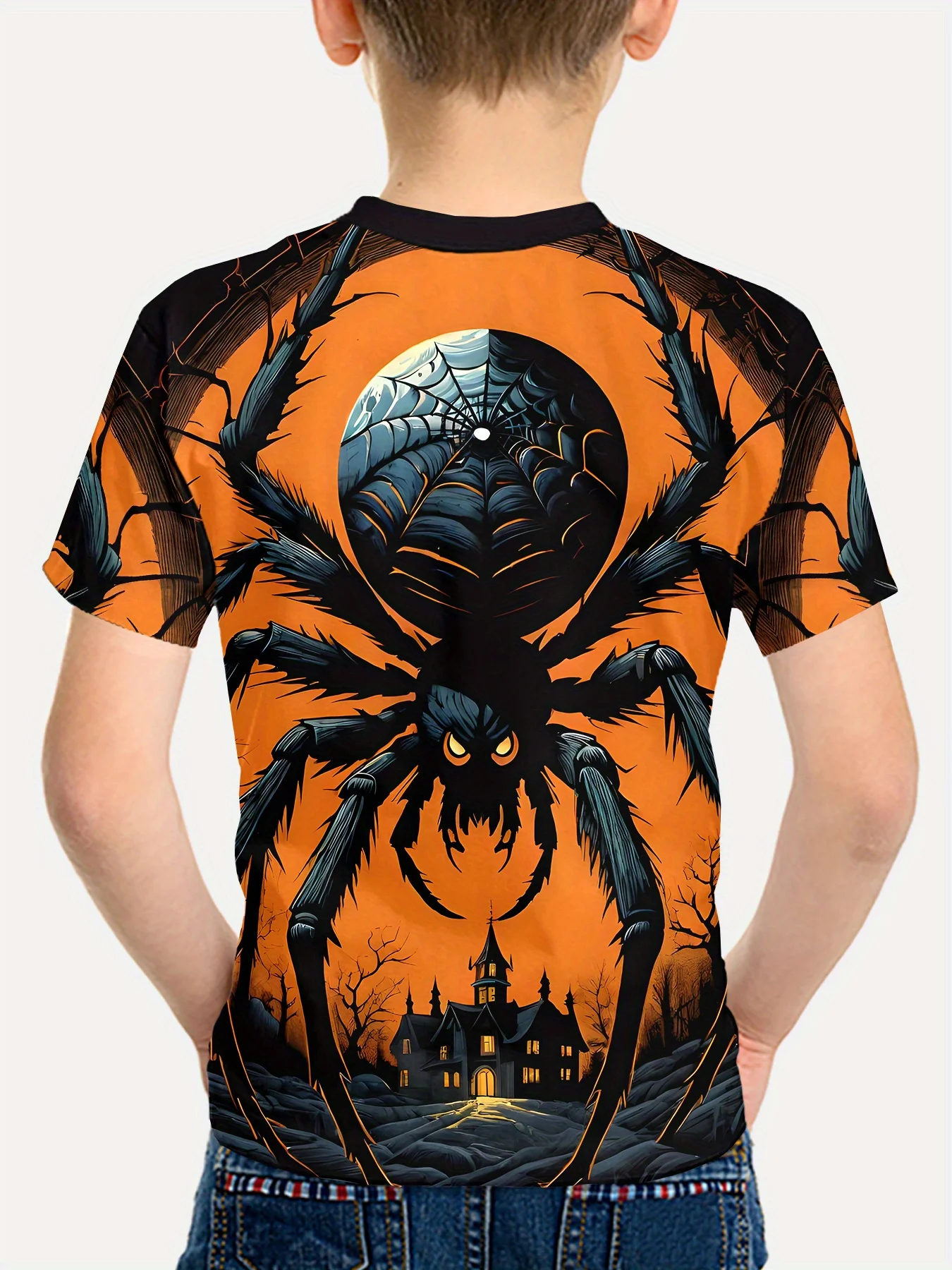 Scary Spider T-shirt, Summer Fashion 3D  Clothing, Handsome Personality Casual Clothing, Suitable for Everyday and T-shirts