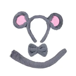 Adult Kids Party peluche ratto topo orecchio fascia regalo fasce per capelli animali festa di compleanno Festival Costume di Halloween Cosplay