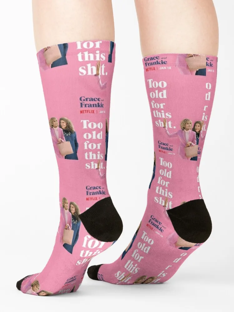 جوارب Grace and Frankie الرياضية المخصصة المضادة للانزلاق لكرة القدم للأطفال والسيدات للرجال