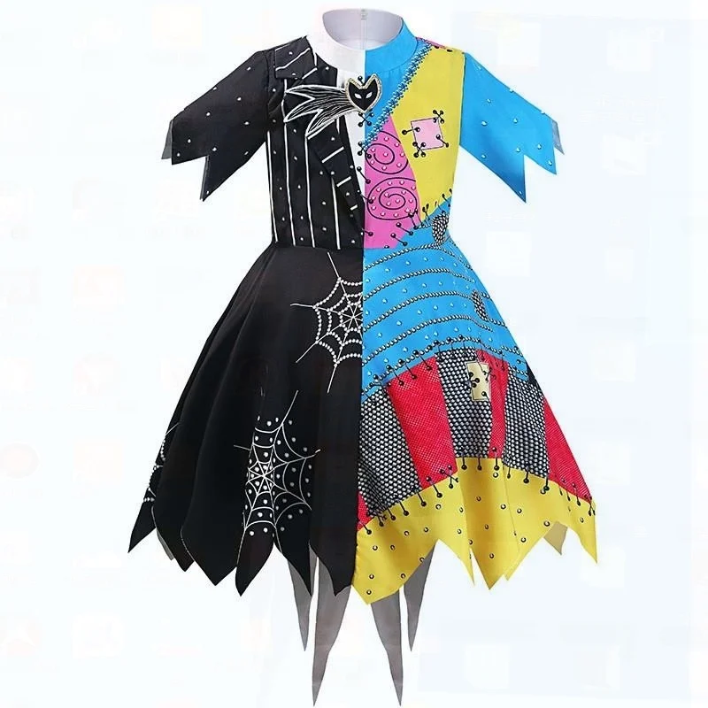 

Детский костюм на Хэллоуин для косплея, сращенный комбинезон, костюм для выступлений для девочек, традиционный китайский этнический сценический костюм