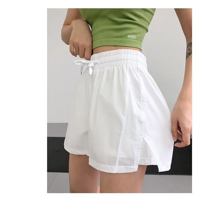 Hochgeschnittene, schnelltrocknende Sportshorts für den Sommer, Sportbekleidung, Fitness- und Yoga-Kleidung, Damen-Lauf- und Radfahrshorts, Workout-Kleidung – Detail 15