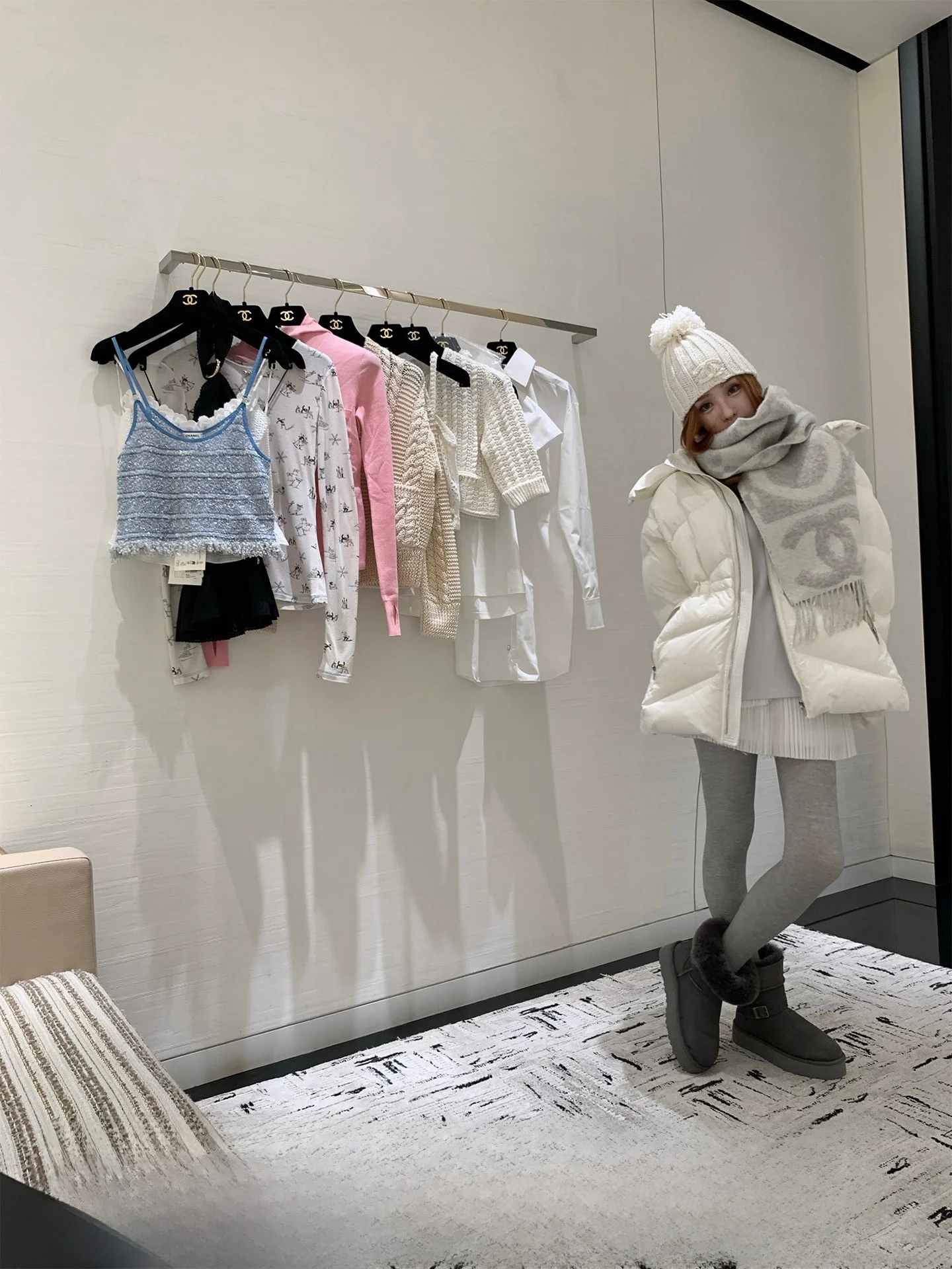 

DOGGYQIN Top Class Winter Long Over-Knee White Du down Jaet Women's Thiened Casual Sle Regular Sve Zipper Pure Color