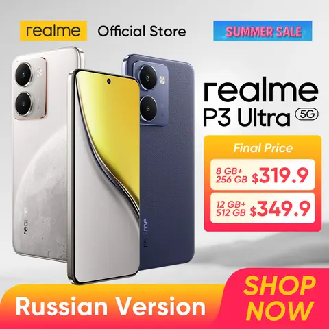[월드 프리미어] realme P3 Ultra 5G 스마트폰 크기 8350 Ultra 5G 칩셋 6000mAh 배터리 80W 충전 50MP Sony OIS 카메라
