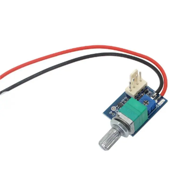 A03E-2X DC 12V Adjustable 0%-100% PWM Fan Speed Controller With Knob Switch 4 Wire Fan Speed Governor Noise Reduction