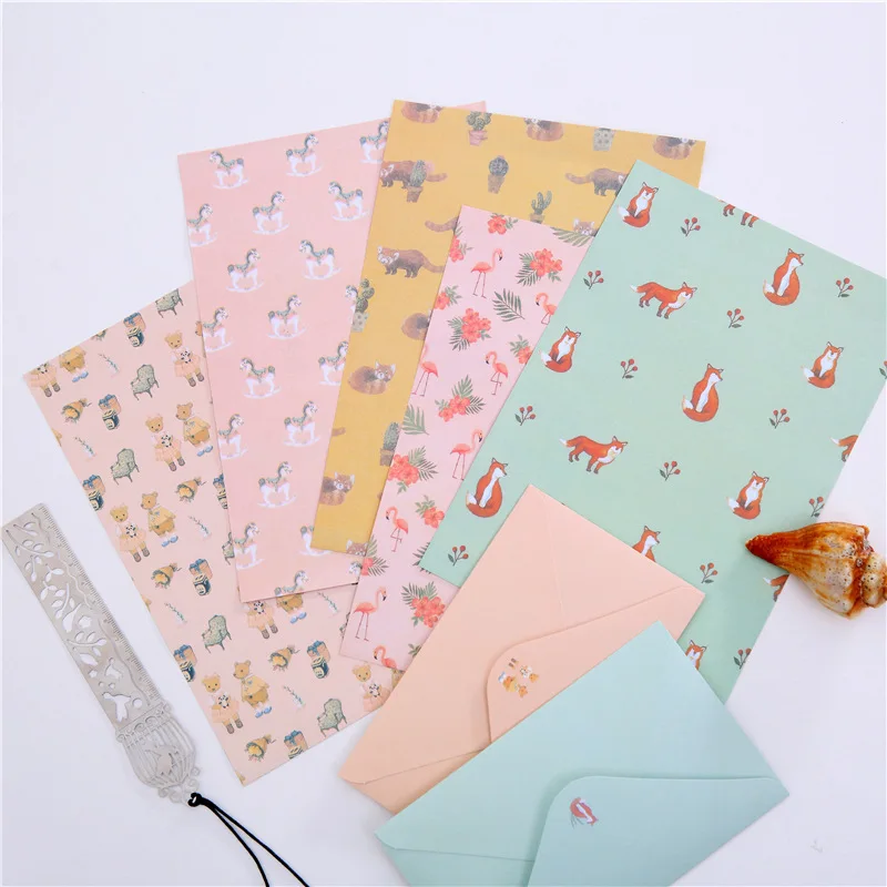 30pcs 15x9cm Flower Pattern Envelopes Suit Bag Wedding Business Supplies Stationery DIY Postcard Paper Invitation Storage Packag