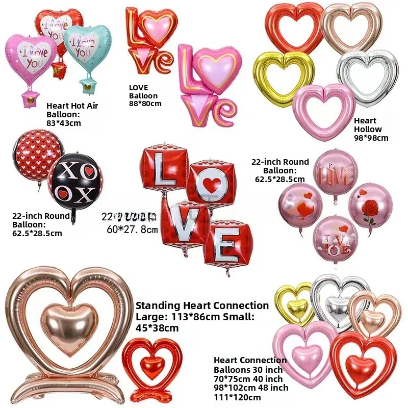 

Thickened Helium Filled Floating Balloons Heart Shape Wedding Decorations Flying Air Balloons Red Large Size Couple Gifts