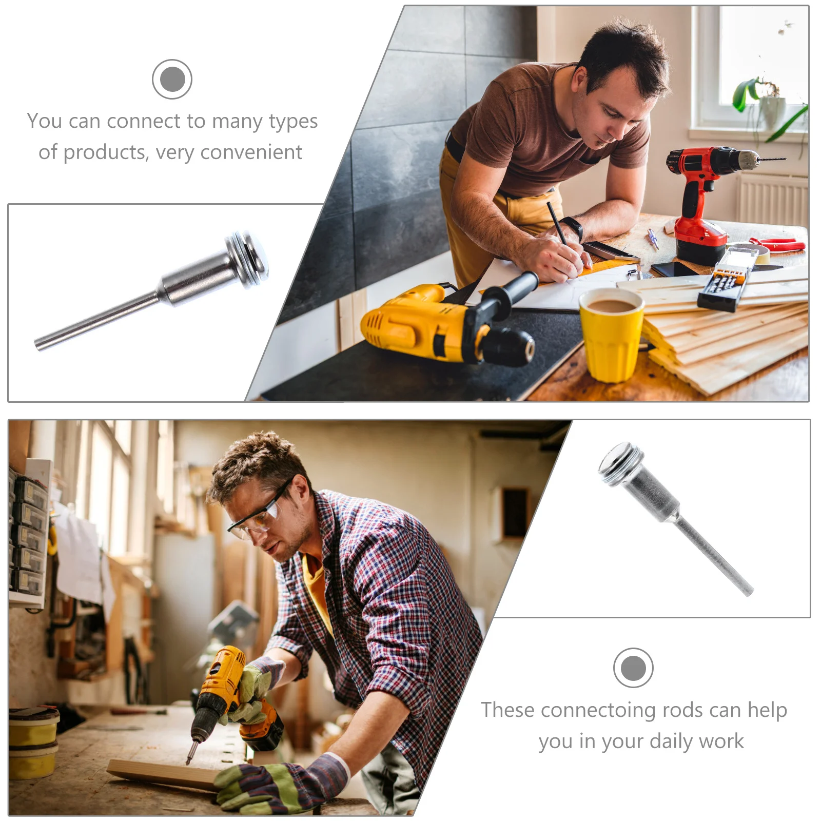 

20Pcs Sandpaper Clamp Rods Wear Resistant Simple Mandrels Safe Clamping Rods for Rotary Tool Accessories Simple Mandrels