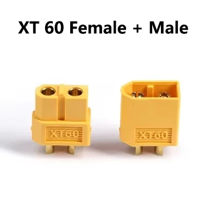 XT60 Connectoren Man Vrouw Kogelcontacten Stroomstekkers voor RC Lipo Accu’s Motoren Drones Quadrocopters Multicopters Vliegtuigmodel Accessoires Duurzame OnderdelenGouden contacten, Hoge stroom,
