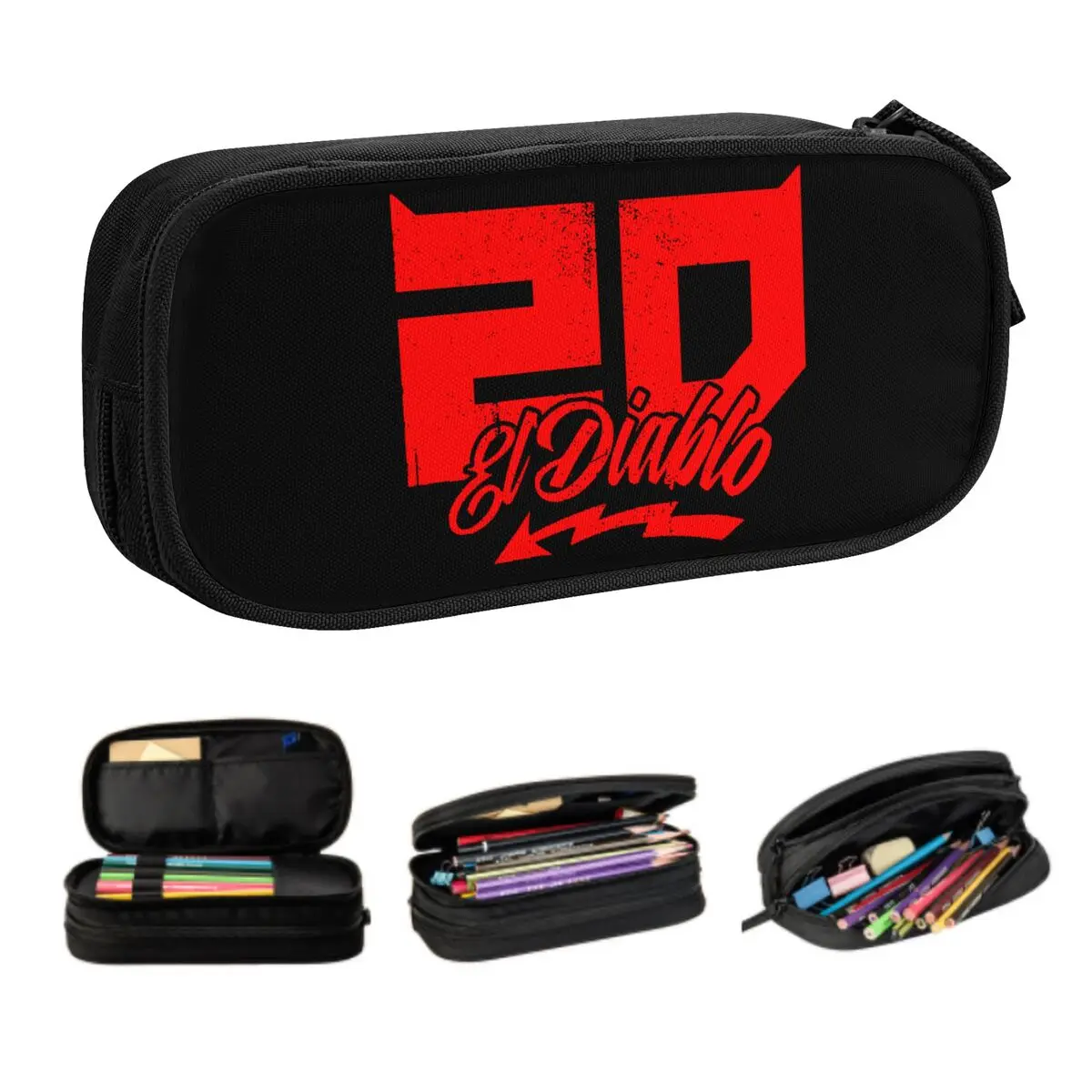 Custom Fabio Quartararo Pencil Case for Girls Boys Large Capacity Pen Bag Box School Supplies