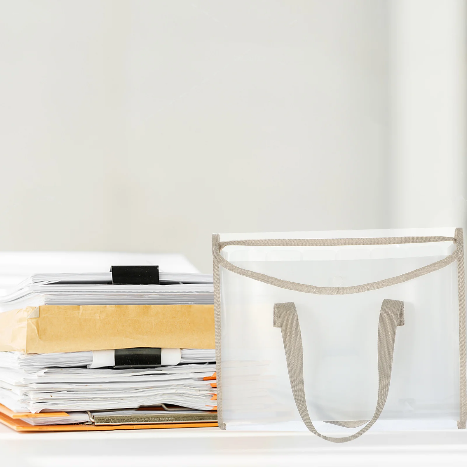 

1 шт., сумка для папок с файлами, многослойный материал из полипропилена, портативный органайзер для документов для документов, квитанций, визитных карточек, большая вместимость