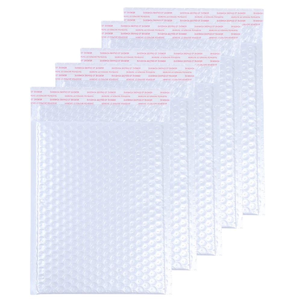 

50 Pcs Bubble Bag Shockproof Lightweight Waterproof Storage Envelopes Packaging Clear Mail Pouch Protect