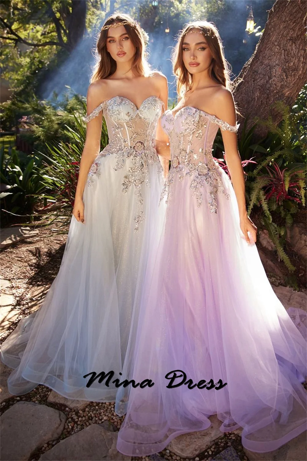 

Mina Customized Sequins Robe De Soiree Femmes Floral Shoulder Strap Luxurious Evening Dresses 2024 Luxury Backless Sleeveless