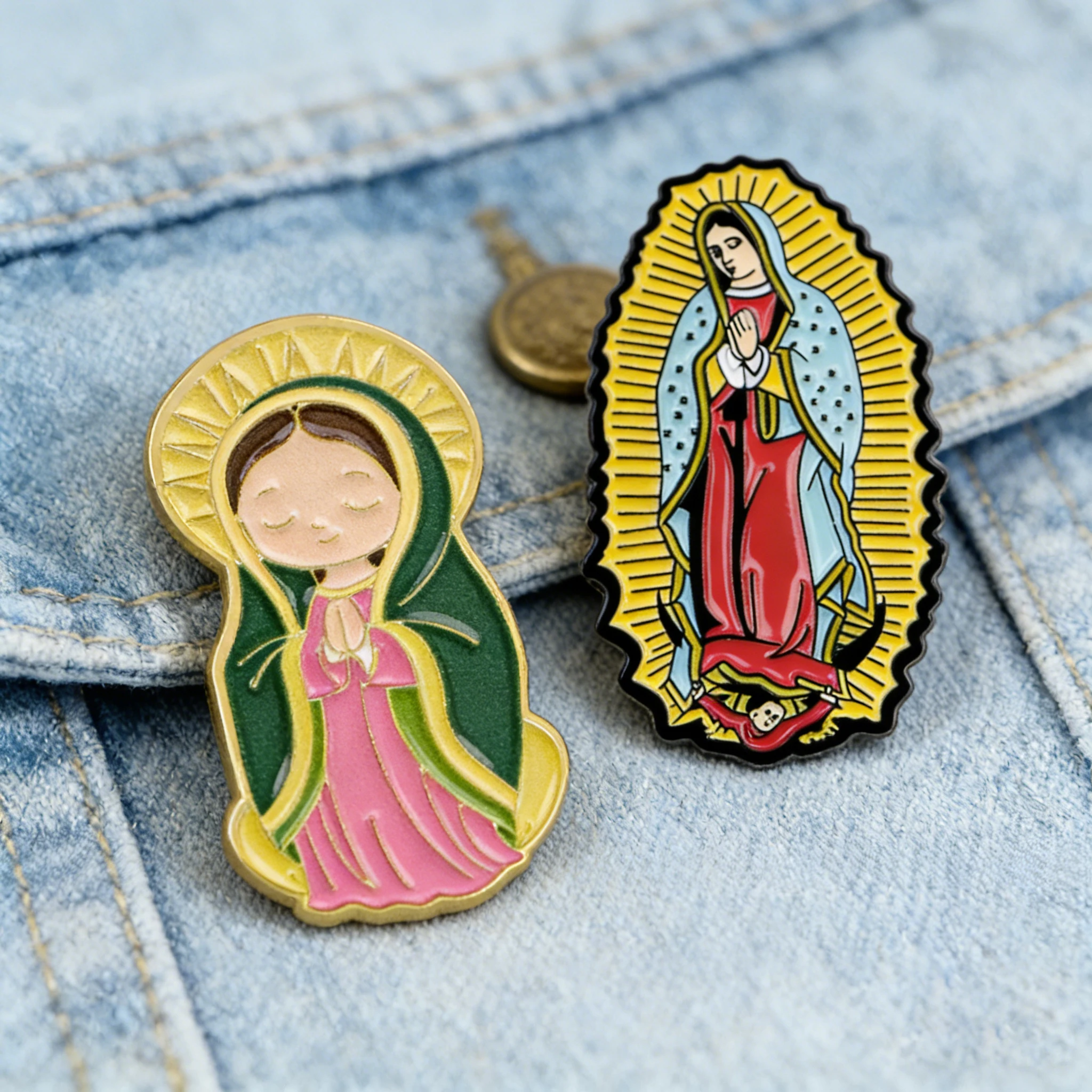 1-5pcs/Set Our Lady of Guadalu - đánh giá và giá Embroidery Icon