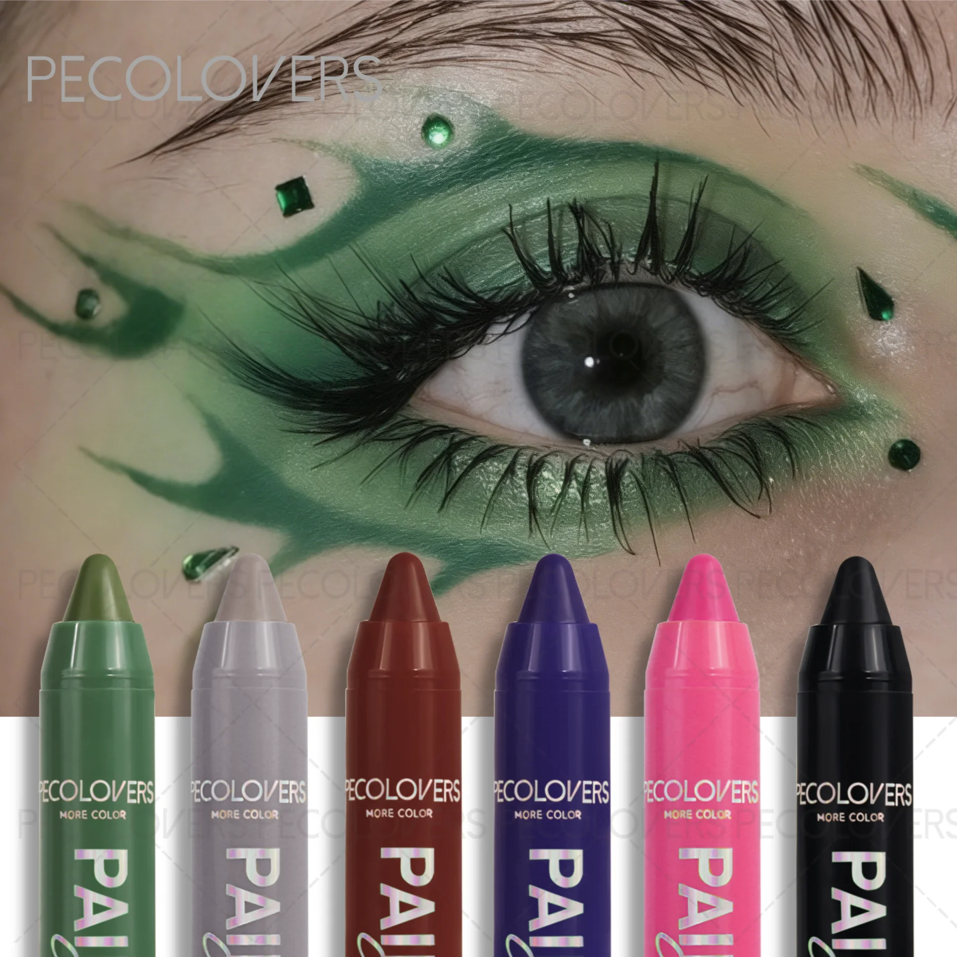 1PC Color Painted Pen,Waterproof & Sweat-Proof Long-Lasting Paint Pen,Eye & Face Painting with Vibrant Mixed Colors