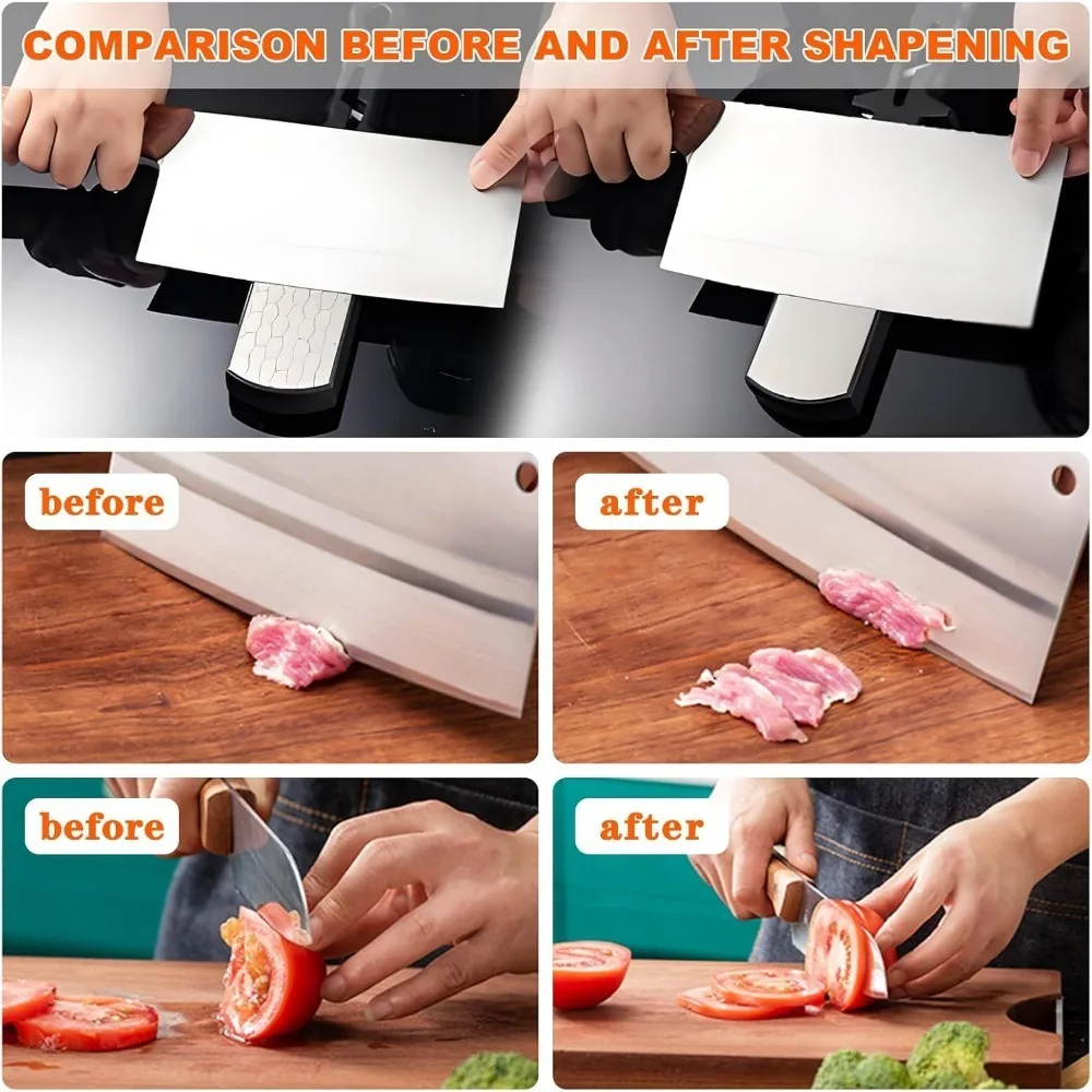 5 in 1 Double Sided Diamond Sharpener Handheld Sharpening Stone Honeycomb Surface Knife Sharpener Plate Whetstone Safe Tool