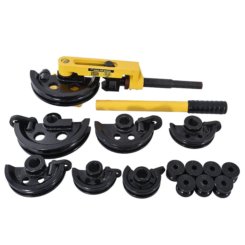 SWG-25 Manual Pipe Bending Plier, Hand Tube Bender with 10/12/14/16/19/22/25mm Matching Dies for Copper Aluminum