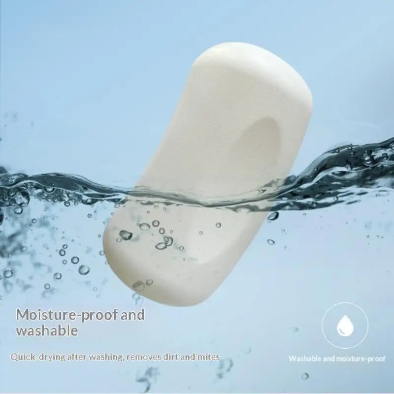 Ergonomic Waterproof Bathtub Pillow Non-Slip Suction Cups PU Material for Hotel Bathroom Relaxing Bath Time