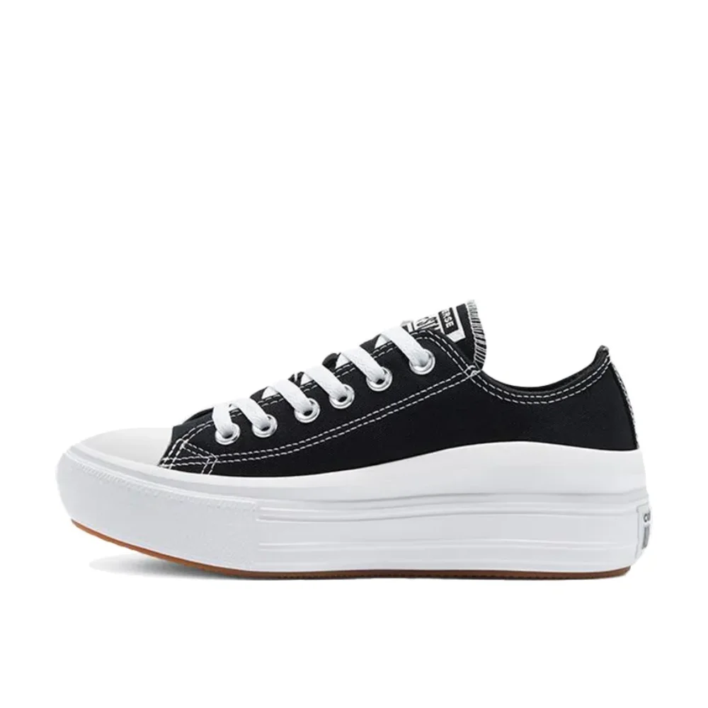 Converse All Star Move Low Comfortable and versatile Non-slip resistant Breathable bag low top canvas shoes Women's Black