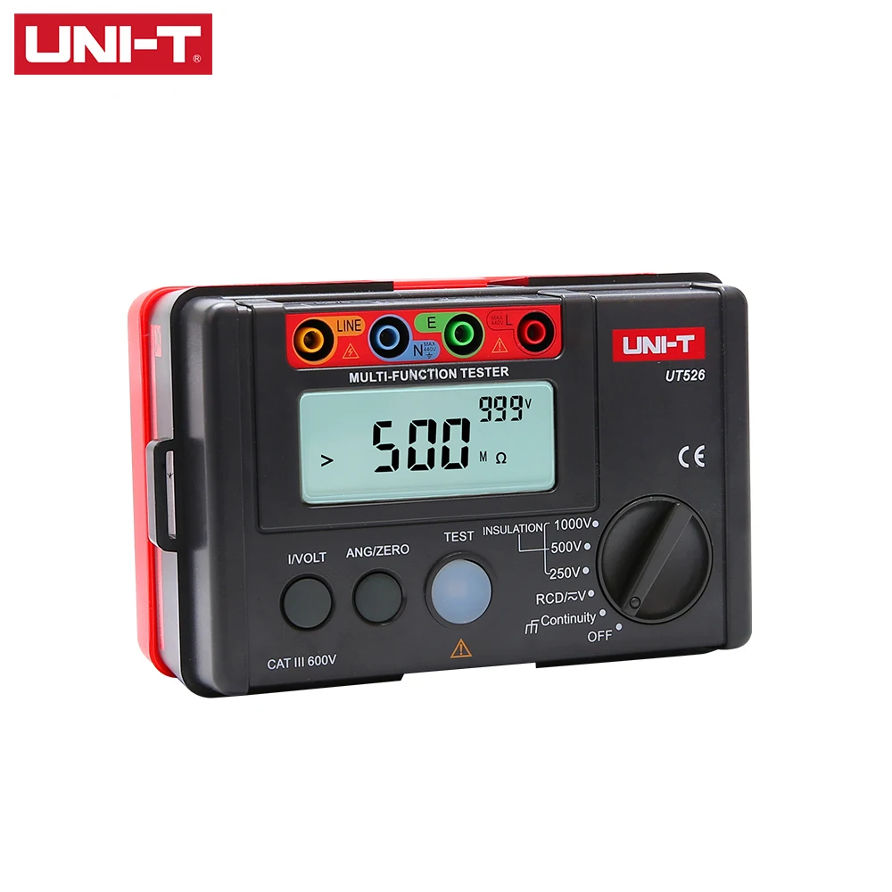 UNI-T UT526 multi-function Digitális Elektromos Időmértékes verselés Elektromos Szigetelés teszter Föld Szabadkozás meter+rcd doga machi