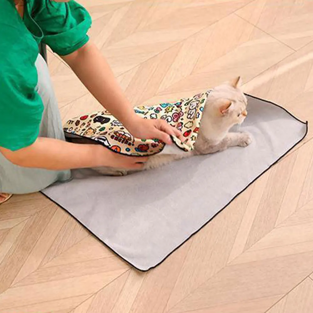 Cat Calming Wrap Self-Adherent Cat Swaddle Burrito Wrap Anti-Bite Anti-Scratch Anti-Escape for Medicine Nail Clipping Pet Tool