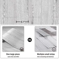Retro Wood Grain Non-Slip Decorative Flooring Sticker Durable Waterproof Peel & Stick Vinyl Wallpaper Imitation Wood Board Tile 5