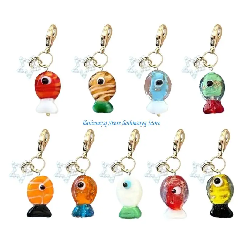 

573B Trendy Y2k Fish Keychain For Bags Car Keys Women Girl Gift Accessory