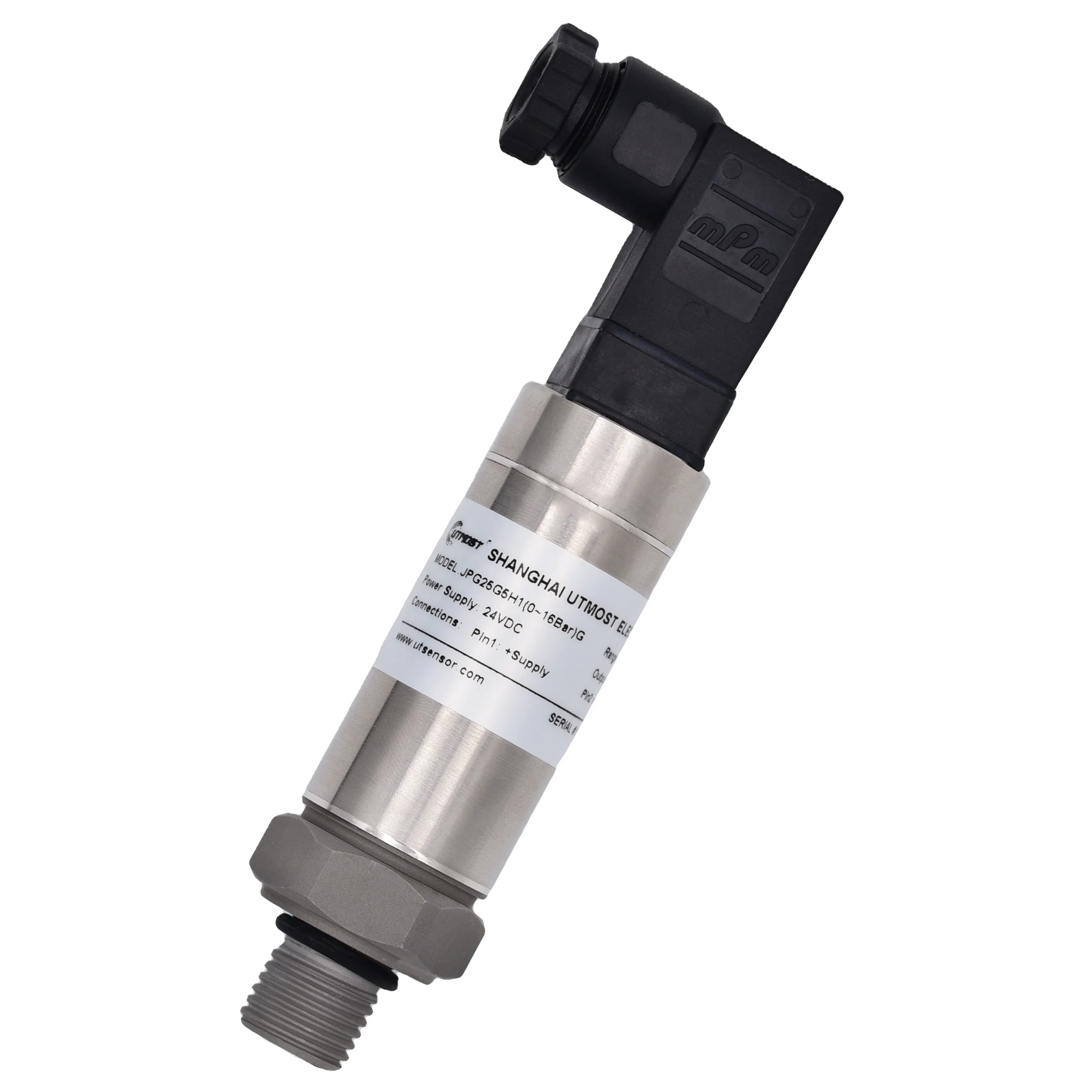 

Hydraulic 12V 0 to 250Bar 300 Bar Pressure Transmitter with 0~5V Output for air Oil Water