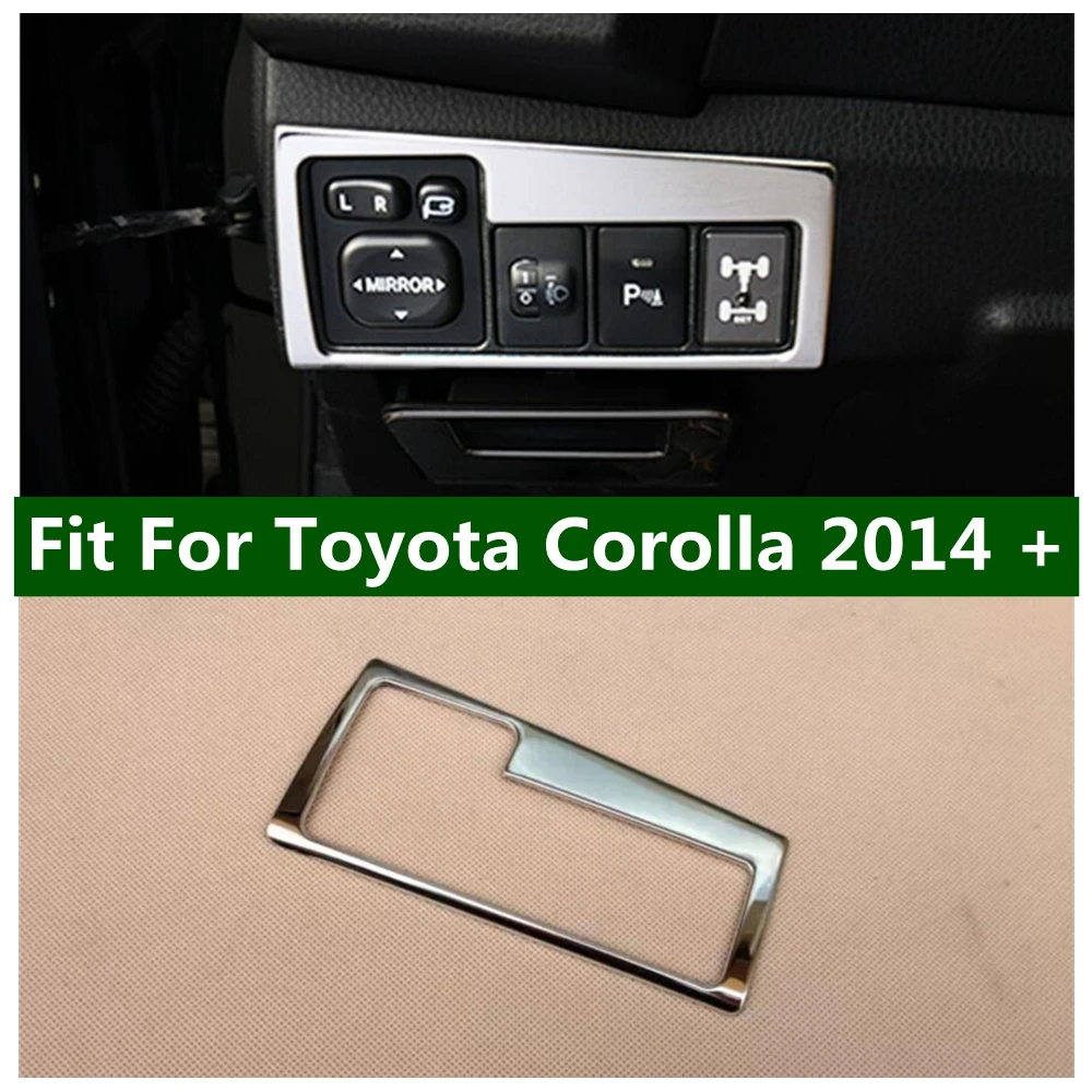 

Stainless Steel Head Light Lamp Control Switch Button Decoration Panel Cover Trim For Toyota Corolla 2014 - 2018 Car Accessories