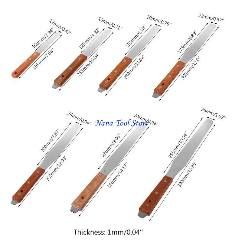 31GJ Stainless Steel Inking Paint Mixing Knife Draw Spatula Scrape Texture Scrap