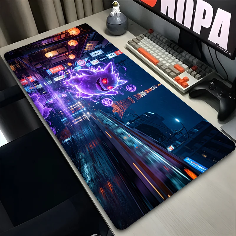 

Big MousePad Anime Gamer Extended Mouse Pad with Locking Edge Rubber Desk Mat Pokemon Gengar Gaming Accessories 90x40cm Mousepad