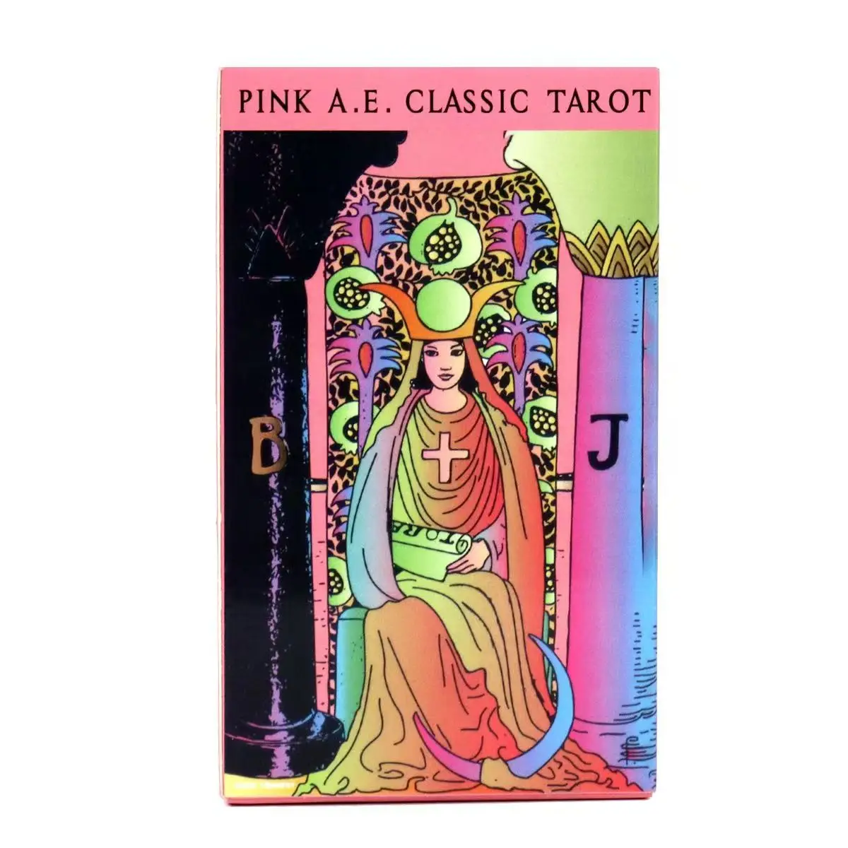 Pink A.E.Tarot Deck 78 Classic Tarot Cards for Beginners Rider Tarot System Pocket Size 10.3*6cm