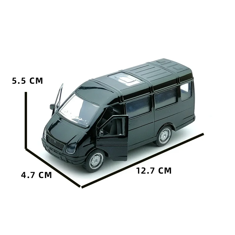 1:34 버스 밴 모델 합금 풀백 어린이 장난감 문 열리는 모델 자동차 장난감 자동차