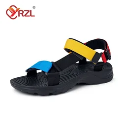 YRZL Men Sandals Summer Leisure Beach Holiday Sandals Men Shoes 2024 New Outdoor Shoes Male Comfortable Casual Sandals Men