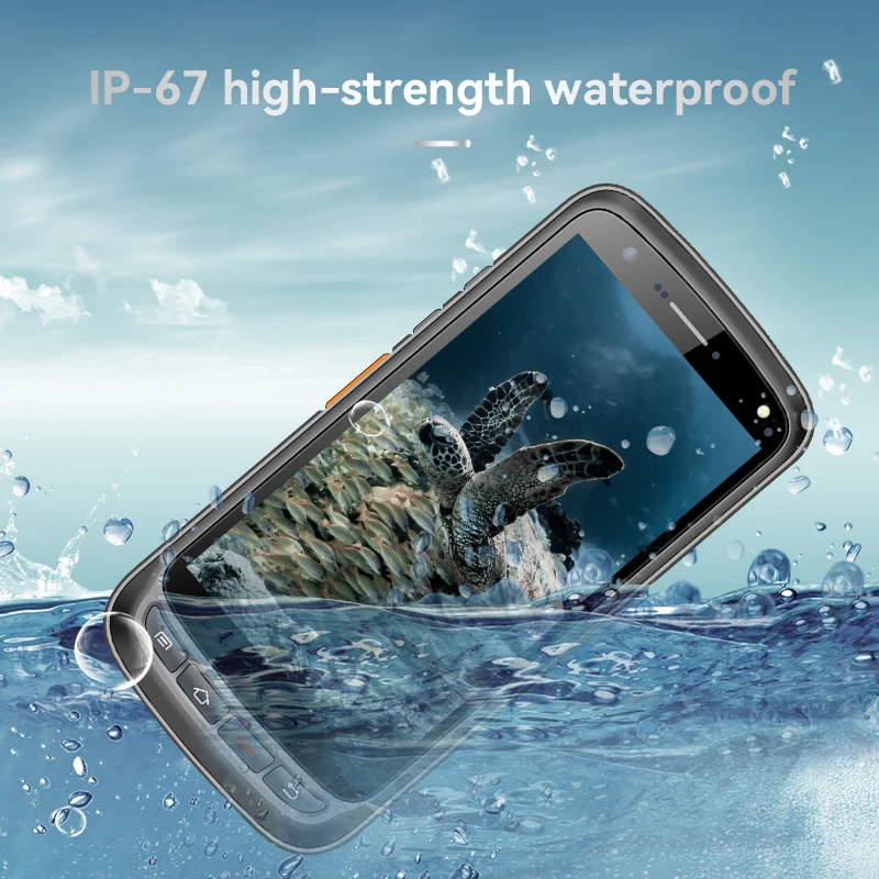 P72T 8000 MAh IP67 NFC UHF 4G 1d 2d Barcode Scanner Mobile Handheld Pda Device for Logistic Warehouse Transport