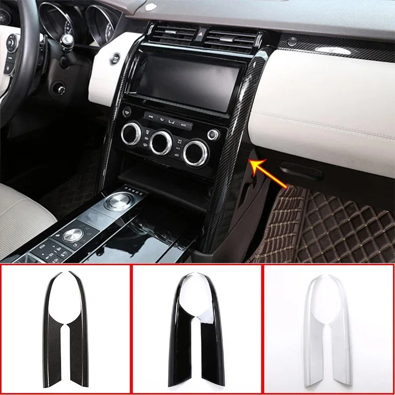 For LandsRover Discovery 5 LR5 L462 2017 2018 Car Accessorie 2Pcs Car Styling ABS Plastic Center Console Decoration Strips Trim