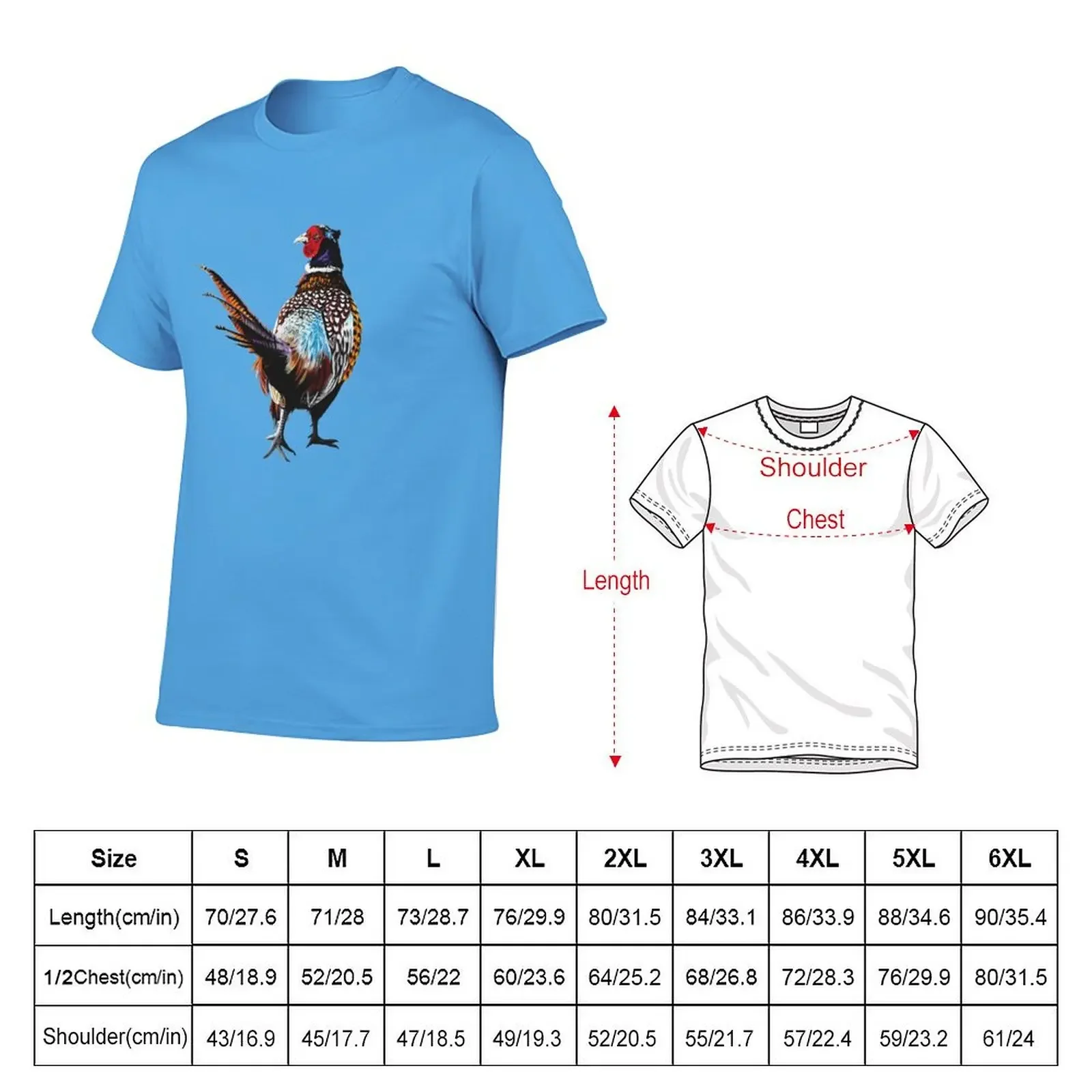 Pheasant - pheasants - game bird- Pheasant art T-shirt graphics plain cute tops mens funny t shirts