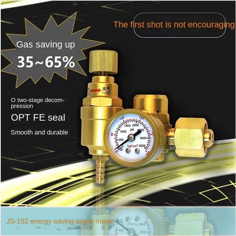 AR-182 Energy saving and gas saving king pressure reducer argon arc welding accessories copper throttle type argon gas meter