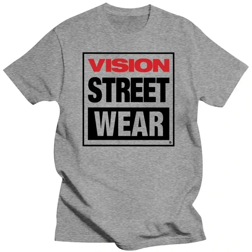 T-shirt en coton unisexe Vision Street Wear, T-shirt vierge vintage d'été ajusté pour hommes