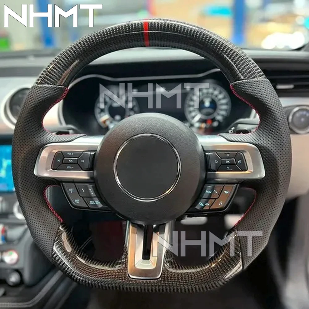 

Подходит для руля Mustang из углеродного волокна 2015-2023, спортивное колесо на заказ