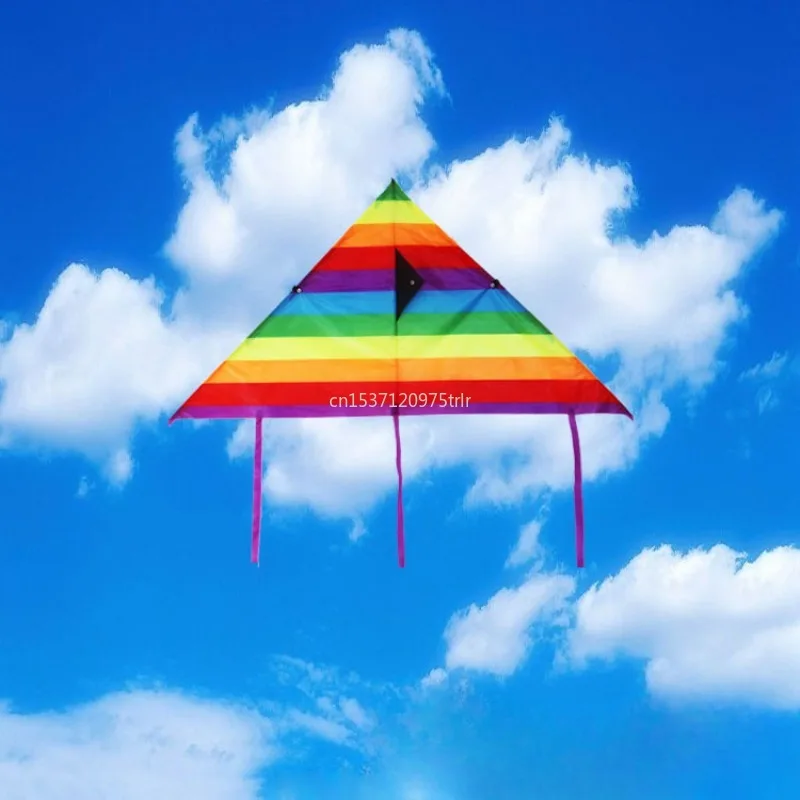 New Rainbow Kite with 30 Meter Kite Line Children Flying Bird Kites Windsock Outdoor Toys for Kids Gift Garden Cloth Toy