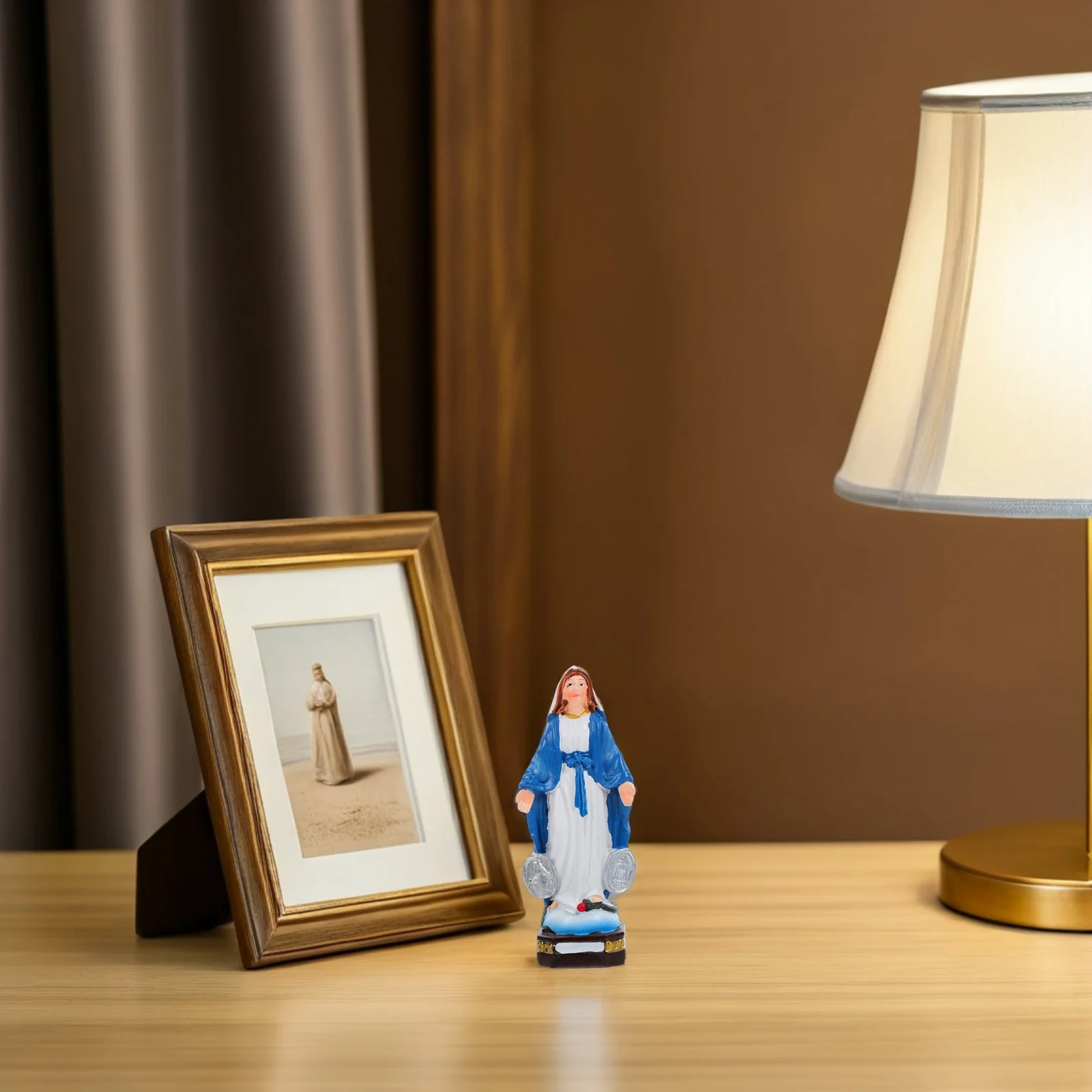 

Blessed Mother Mary Resin Statue Intricate Detail for Spiritual Ambiance Religious Home Decor Catholic Virgin Mary Prayerful