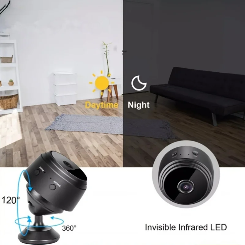 1pc Rechargeable Wireless Mini WiFi Security Camera With Night Vision, Motion Detection, Easy To Install And App Control view 5