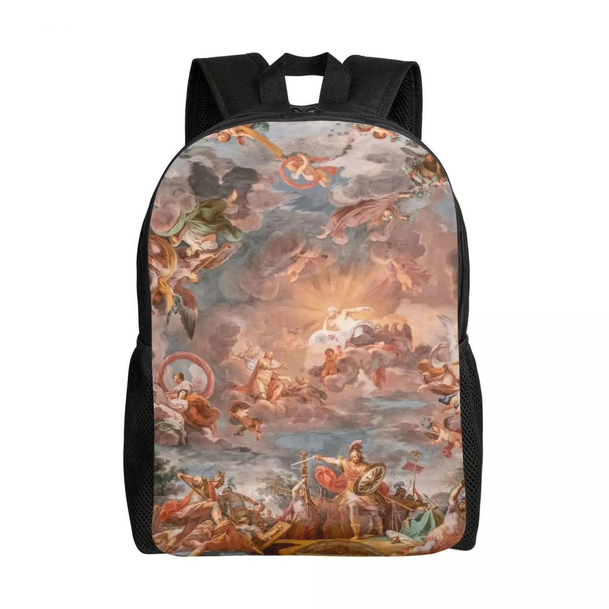 Custom Baroque Art Painting Backpack for Women Men Waterproof School College Aesthetic Renaissance Angels Bag Printing Bookbags