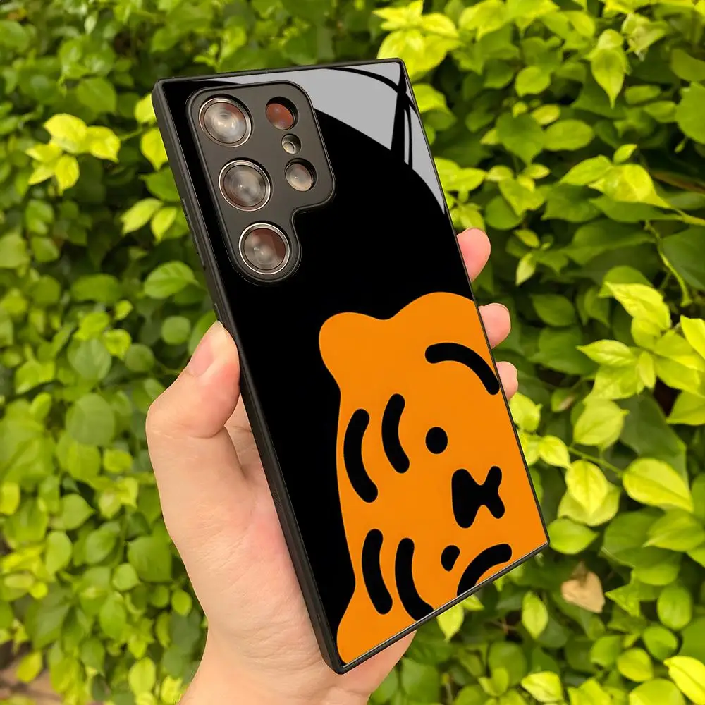 Cute M-MUZIK T-TIGER Phone Case for Samsung Galaxy S26 S25 Edge S24 S23 S22 A17 A37 A27 A56 A16 A26 A57 Ultra Plus Fe Glass Cove